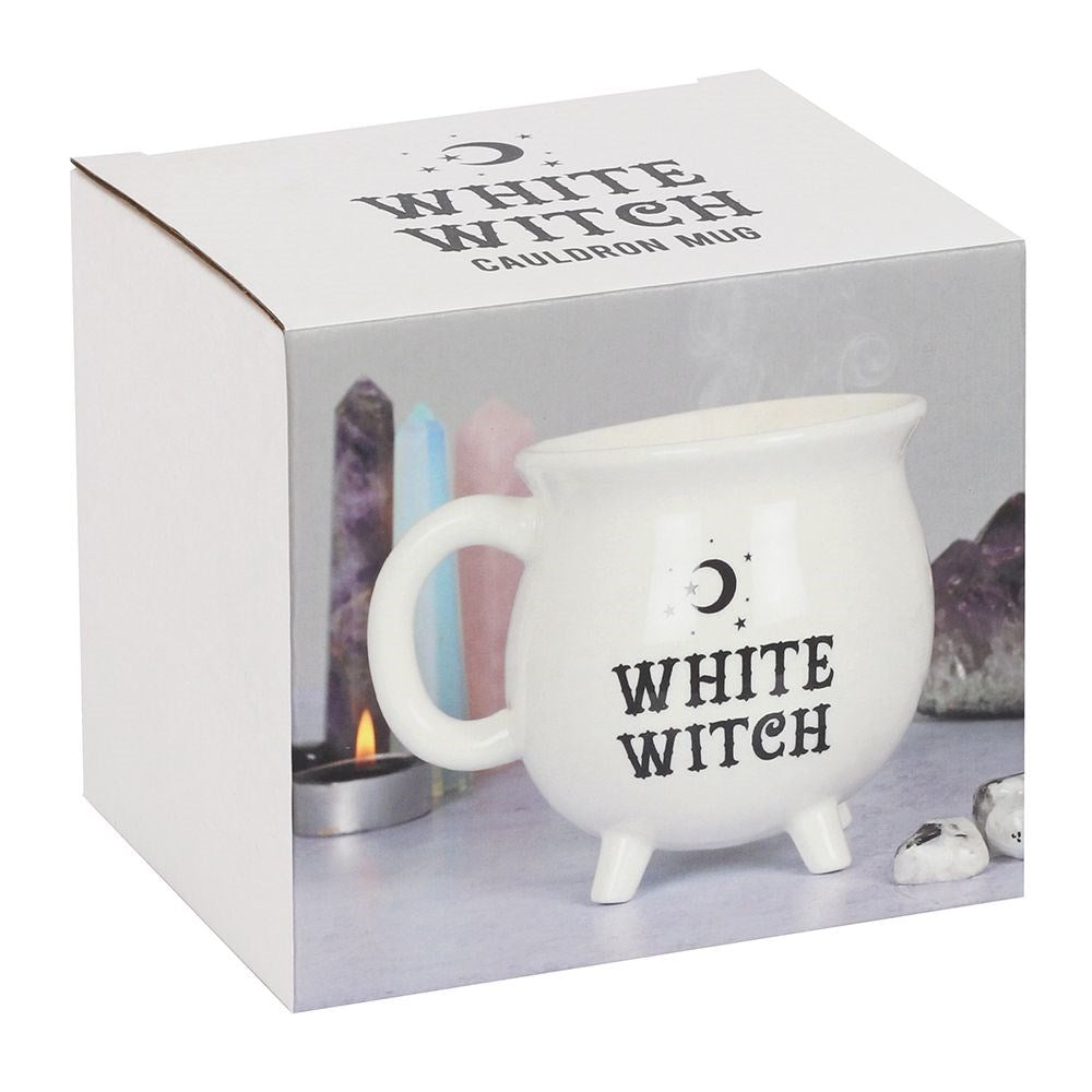 White Witch Brew Cauldron Mug - Genießen Sie Magie in Eleganz