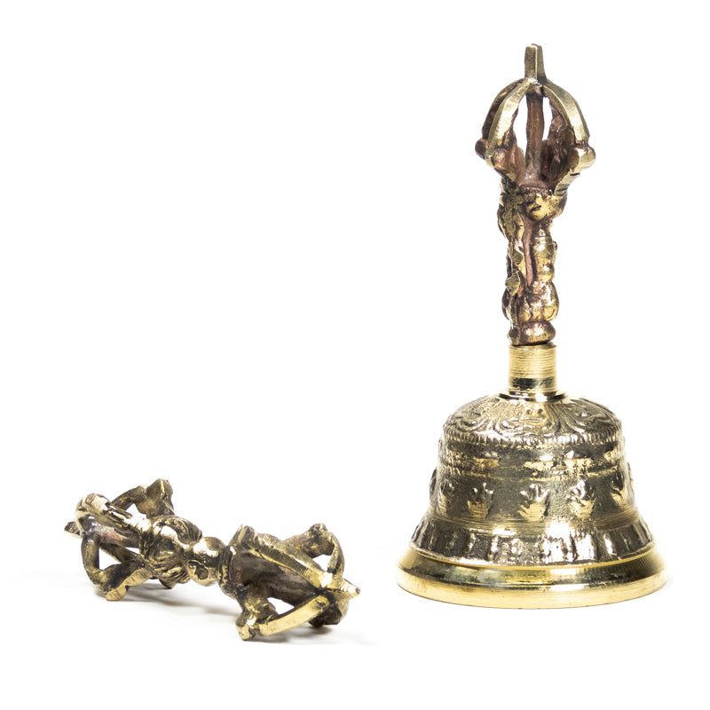 Dorje and bell brass small