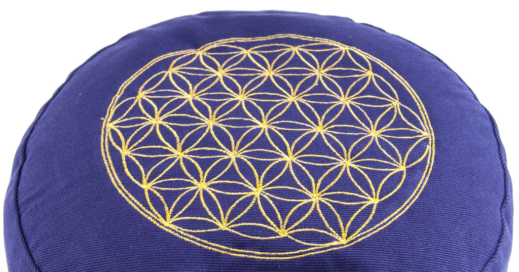 Flower of Life Meditation Cushion Purple