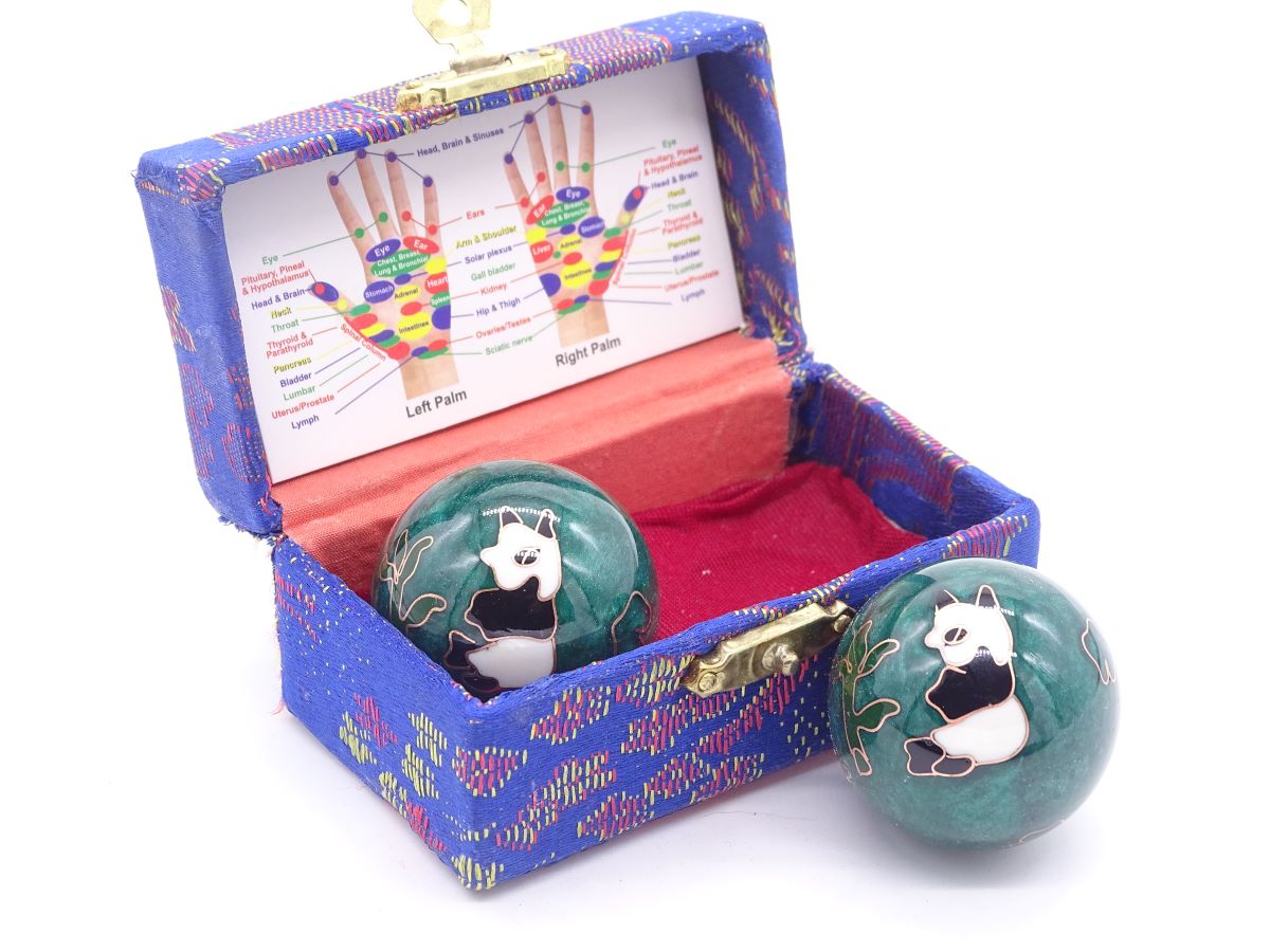 Qi-Gong sound balls panda green 3.5cm