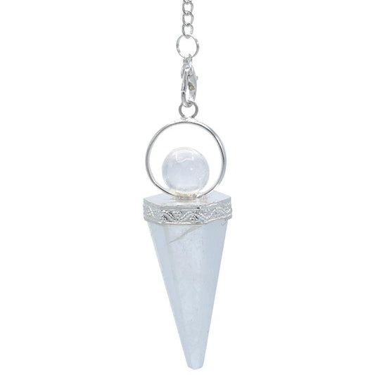 Goddess pendulum rock crystal tip &amp; ball