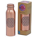 Yogi und Yogini Kupferflasche mit Blume des Lebens