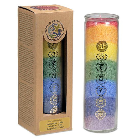 Yogi &amp; Yogini scented candle stearin 7 chakras