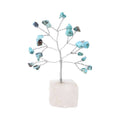 Klura Larimar Minibaum mit kleinen Edelsteinen und Quarzständer