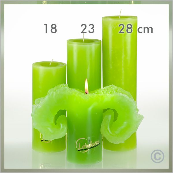 Lotus candle yellow-green