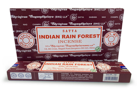 Satya Indian Rain Forest Räucherstäbchen – Die lebendige Frische des indischen Regenwalds