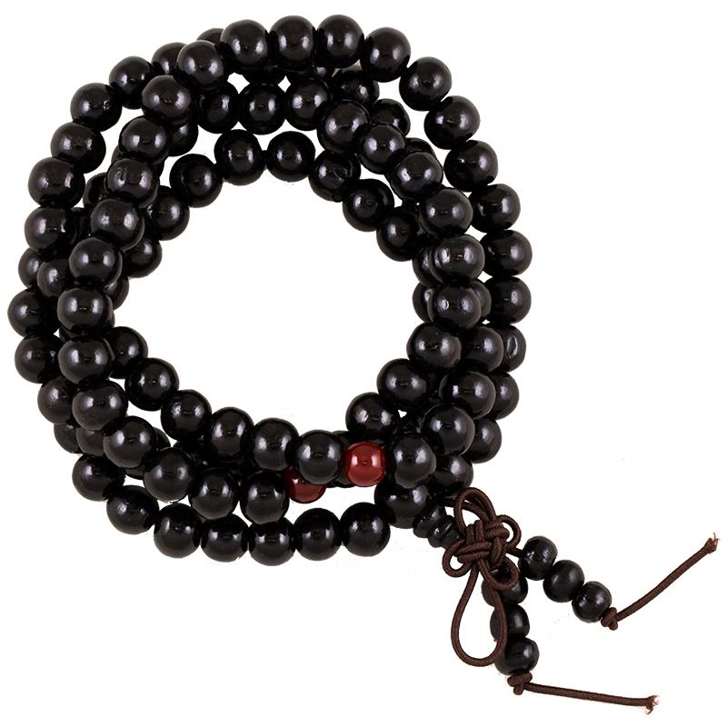 Mala Holz elastisch mit Zierperlen