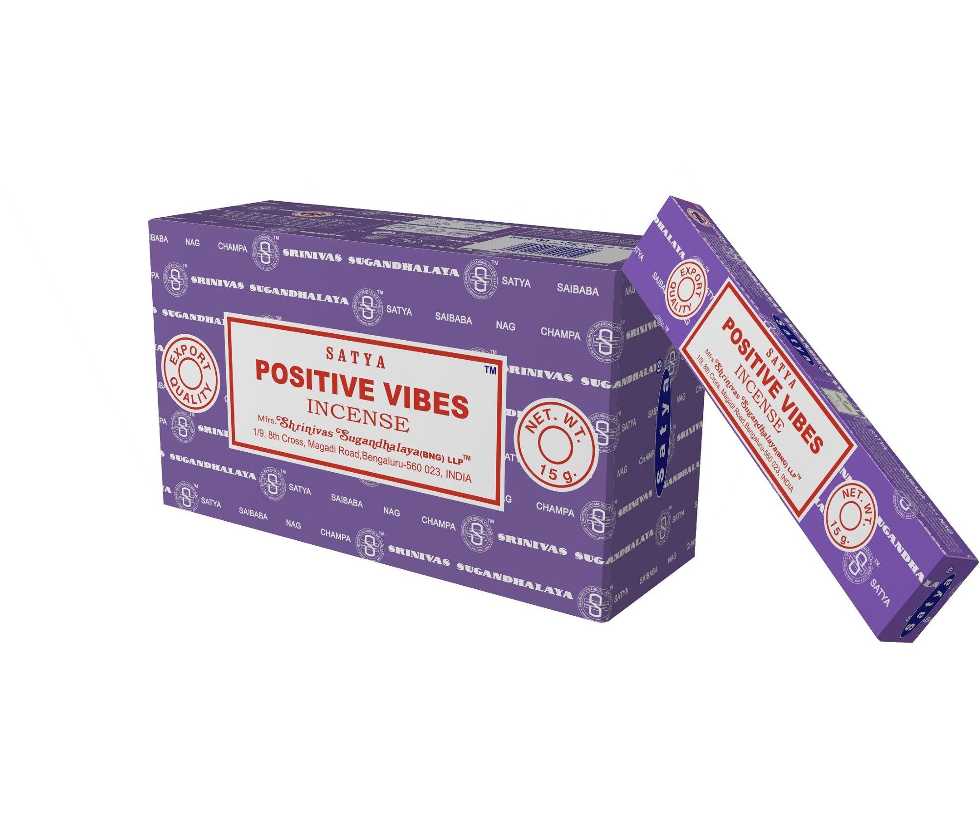 Satya Positive Vibes Räucherstäbchen Verpackung