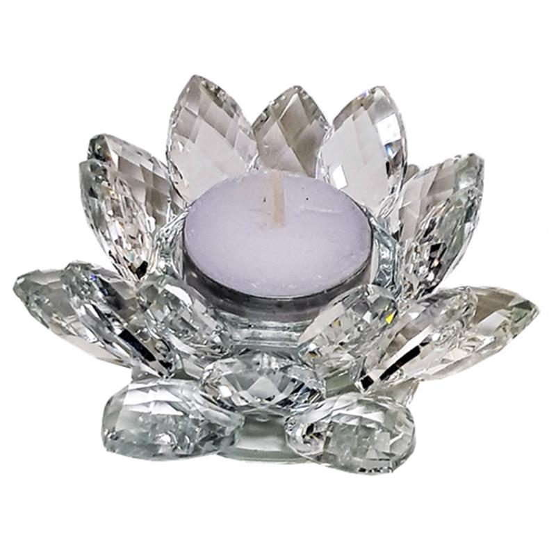 Lotus candle holder crystal M