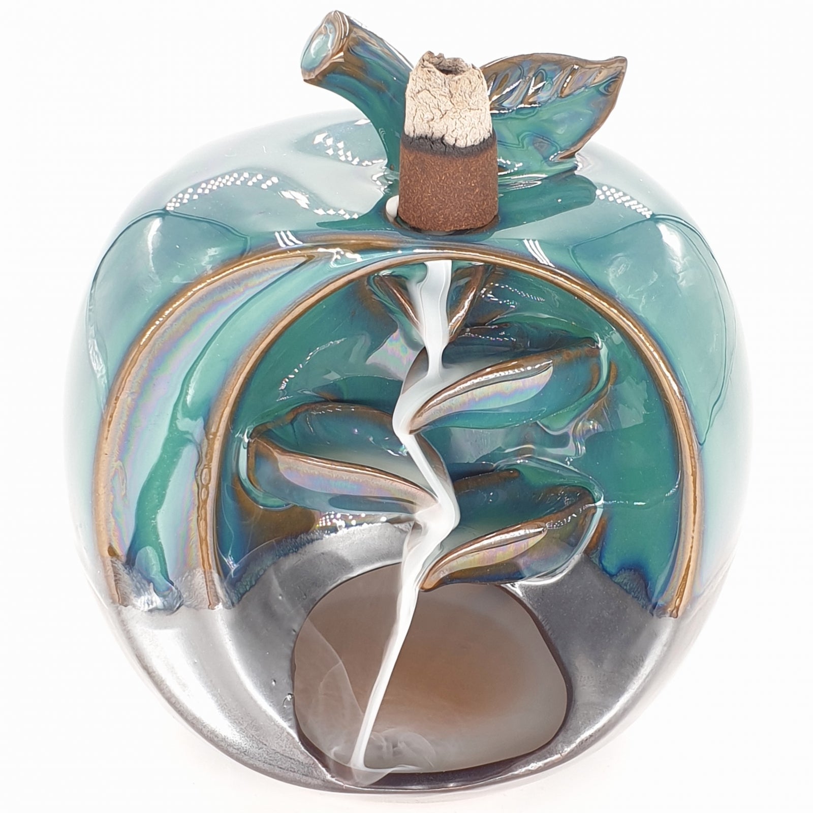 Rückfluss Weihrauchbrenner Apfel Moosgrün