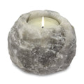 Salt crystal tea light holder ROCK Gray Line