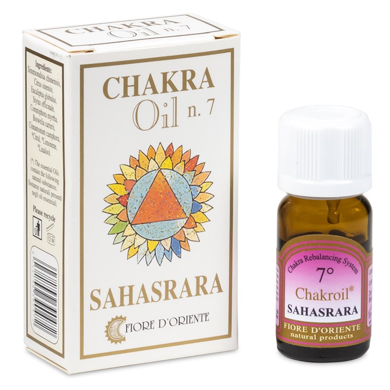Fiore d'Oriente ätherisches Chakraöl Sahasrara in der Flasche