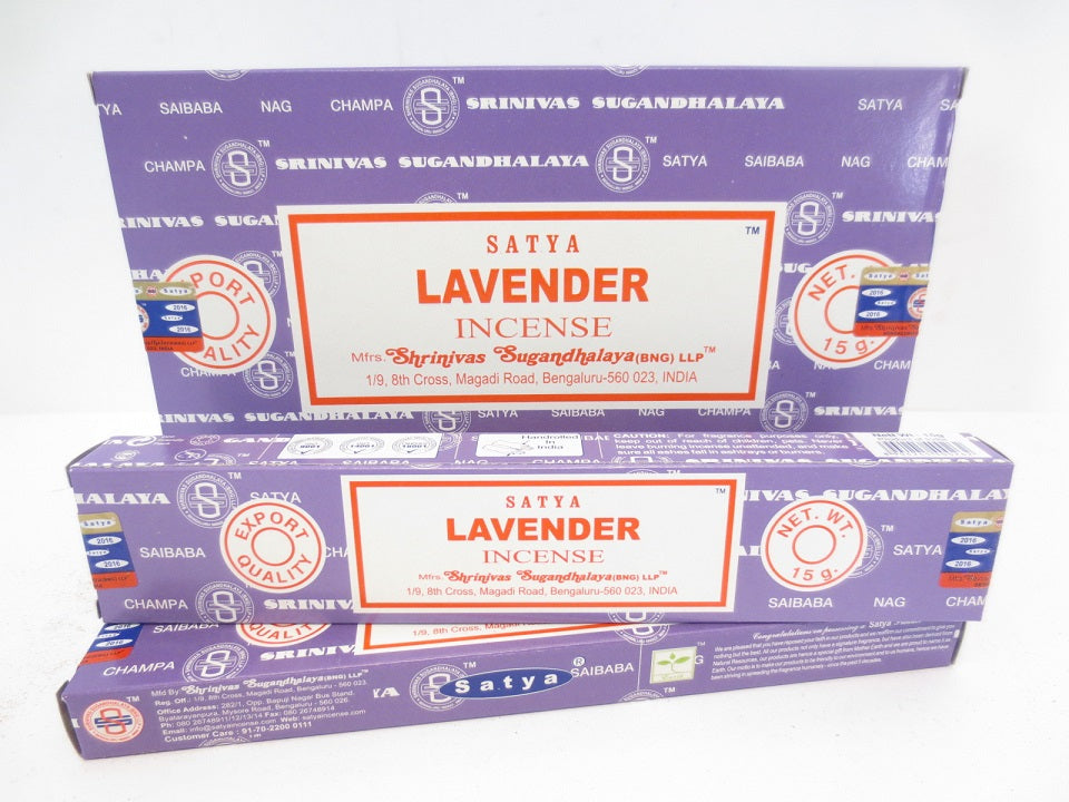 Satya Lavender Räucherstäbchen Verpackung