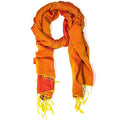 Phoenix Chakra Schal in Orange mit feiner Webstruktur