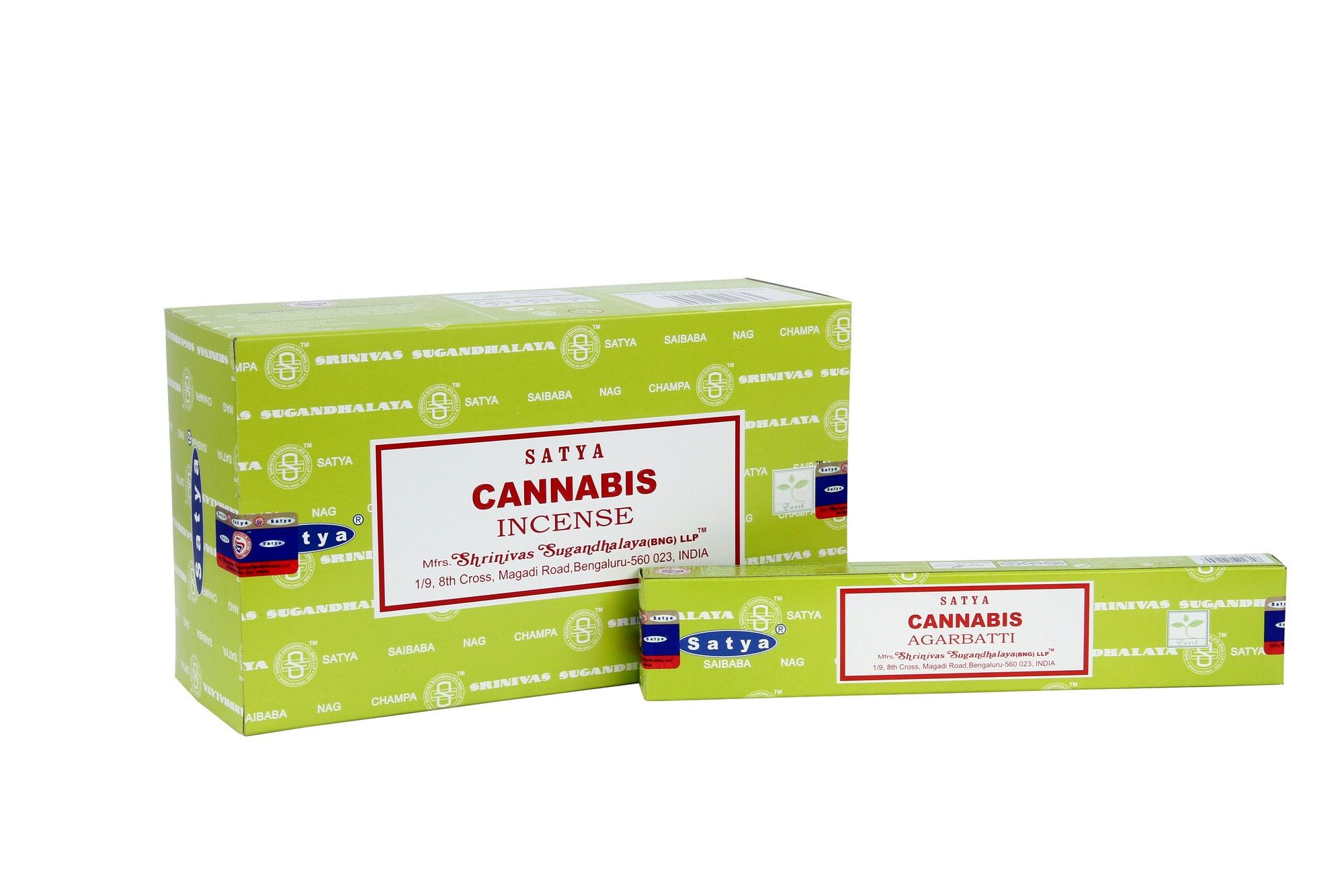 Satya Cannabis Räucherstäbchen Verpackung