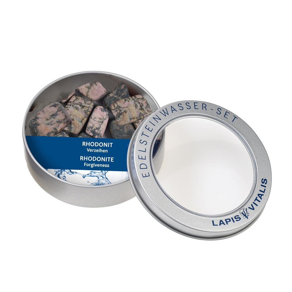 Water stones in a gift box - Rhodonite