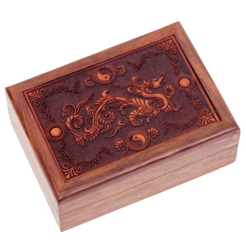 Tarot box with carved dragon 