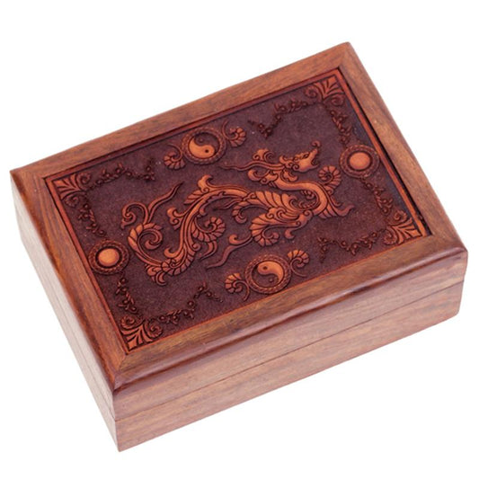 Tarot box with carved dragon 