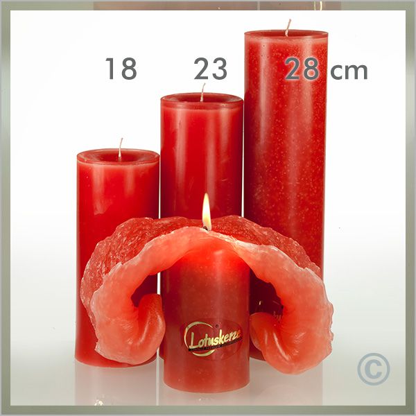Lotus candles rust red