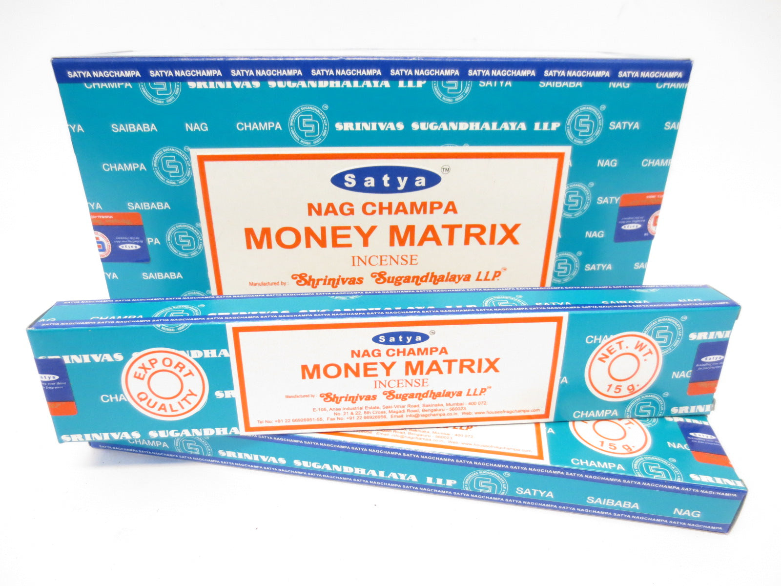 Satya Money Matrix Räucherstäbchen in der Motivverpackung