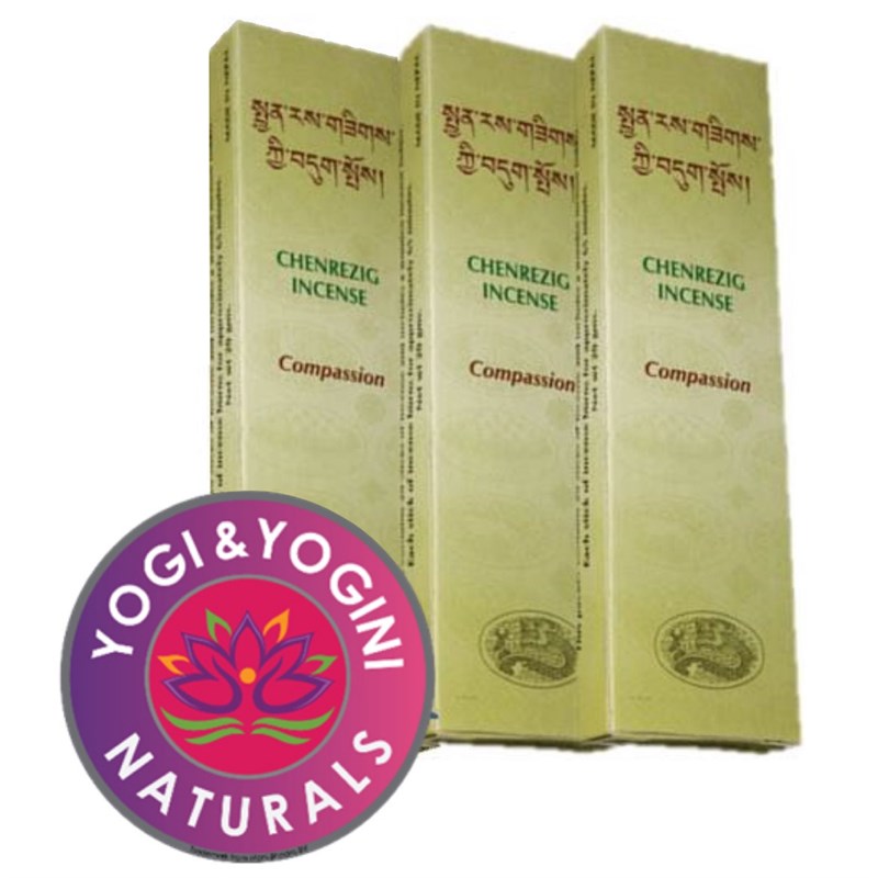Yogi und Yogini Chenrezig tibetische Räucherstäbchen Verpackung