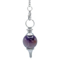Pendel polierter Amethyst & Metall