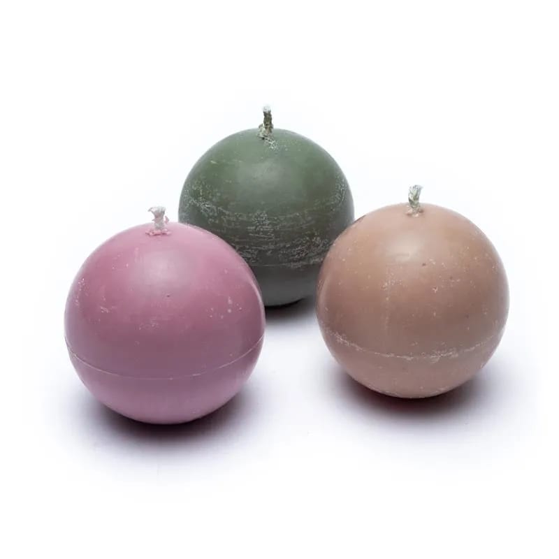 Rapsöl Kerzenset Kugelform