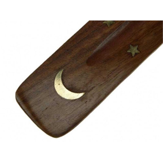 Incense stick holder wood moon