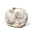 Tealight holder salt crystal gray