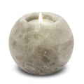 Salt crystal tealight holder ROUND Gray Line