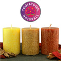 Yogi &amp; Yogini stearin candles 3 x SUNSET