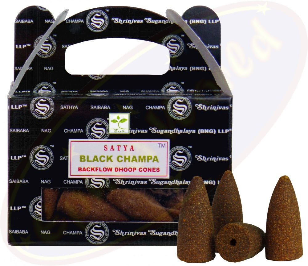 Satya Black Champa Rückflusskegel: Eine mystische Reise in die Dunkelheit