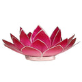 Lotus tea light holder pink silver