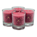 Palm Light Chakra Votive Candle, Red Pack of 4