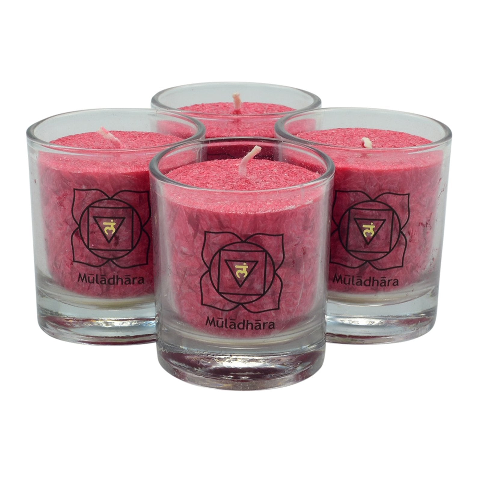 Palm Light Chakra Votiv Kerze, Rot 4er