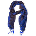 Phoenix Chakra Schal in Indigo mit feiner Webstruktur