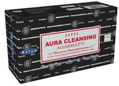 Satya Aura Cleansing Räucherstäbchen Verpackung