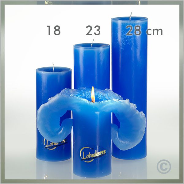 Lotus candle blue
