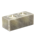 Salt crystal tea light holder TWIN CUBE Gray Line
