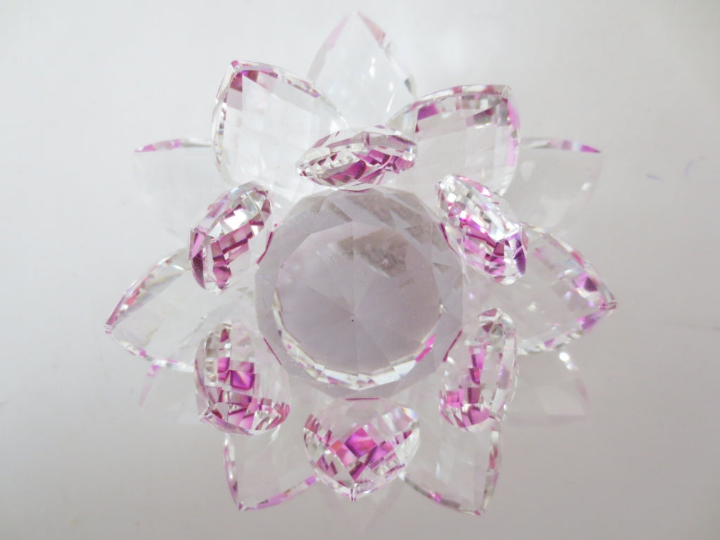 Kristall Lotusblüte Lila