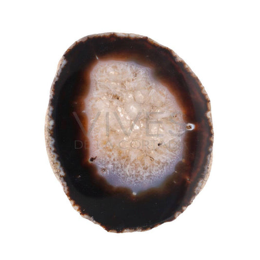 Medium colored black agate slice