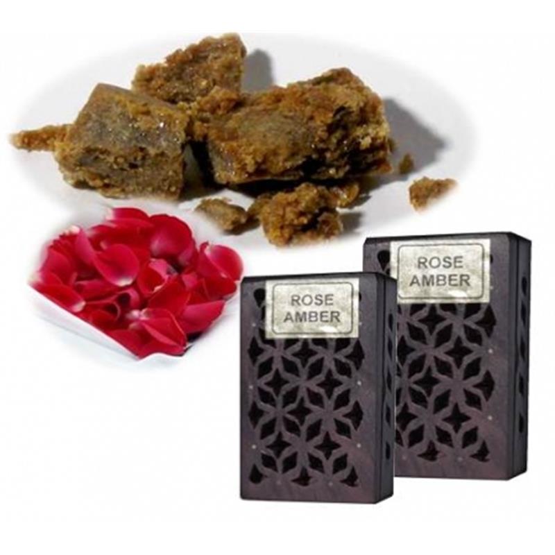 Resin mix Rose/Amber in wooden box